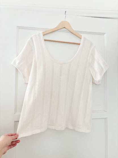 NWT Madewell Pointelle Tee (XXL)