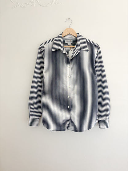 Vintage Lands End Striped Button Up (S/M)