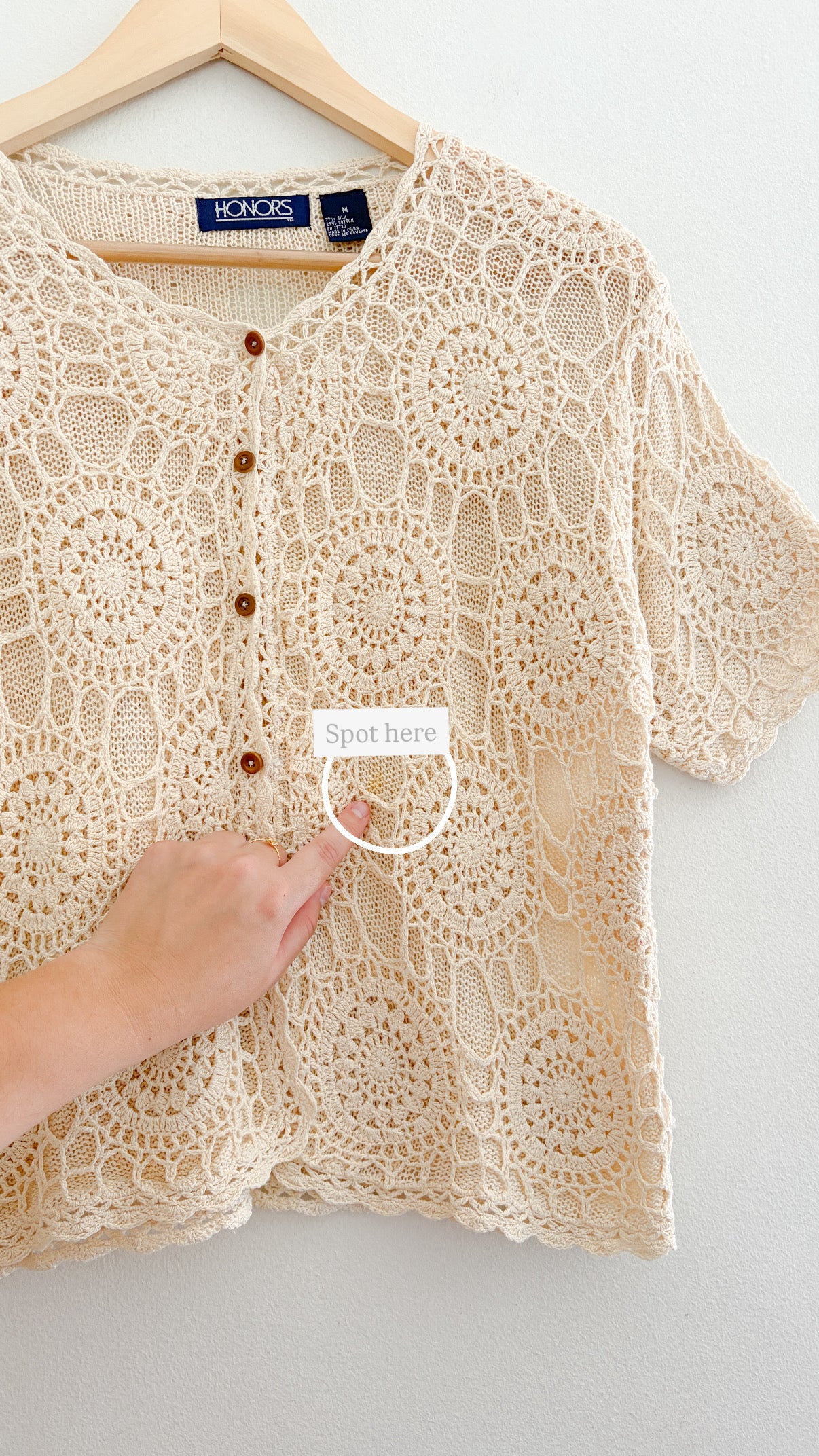 Vintage Crochet Top (M)