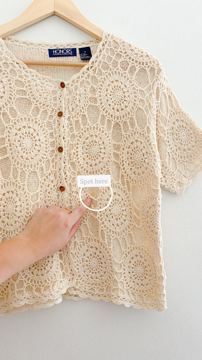 Vintage Crochet Top (M)