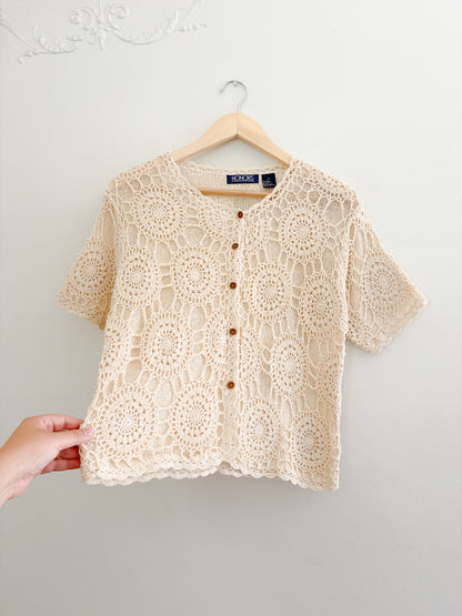 Vintage Crochet Top (M)