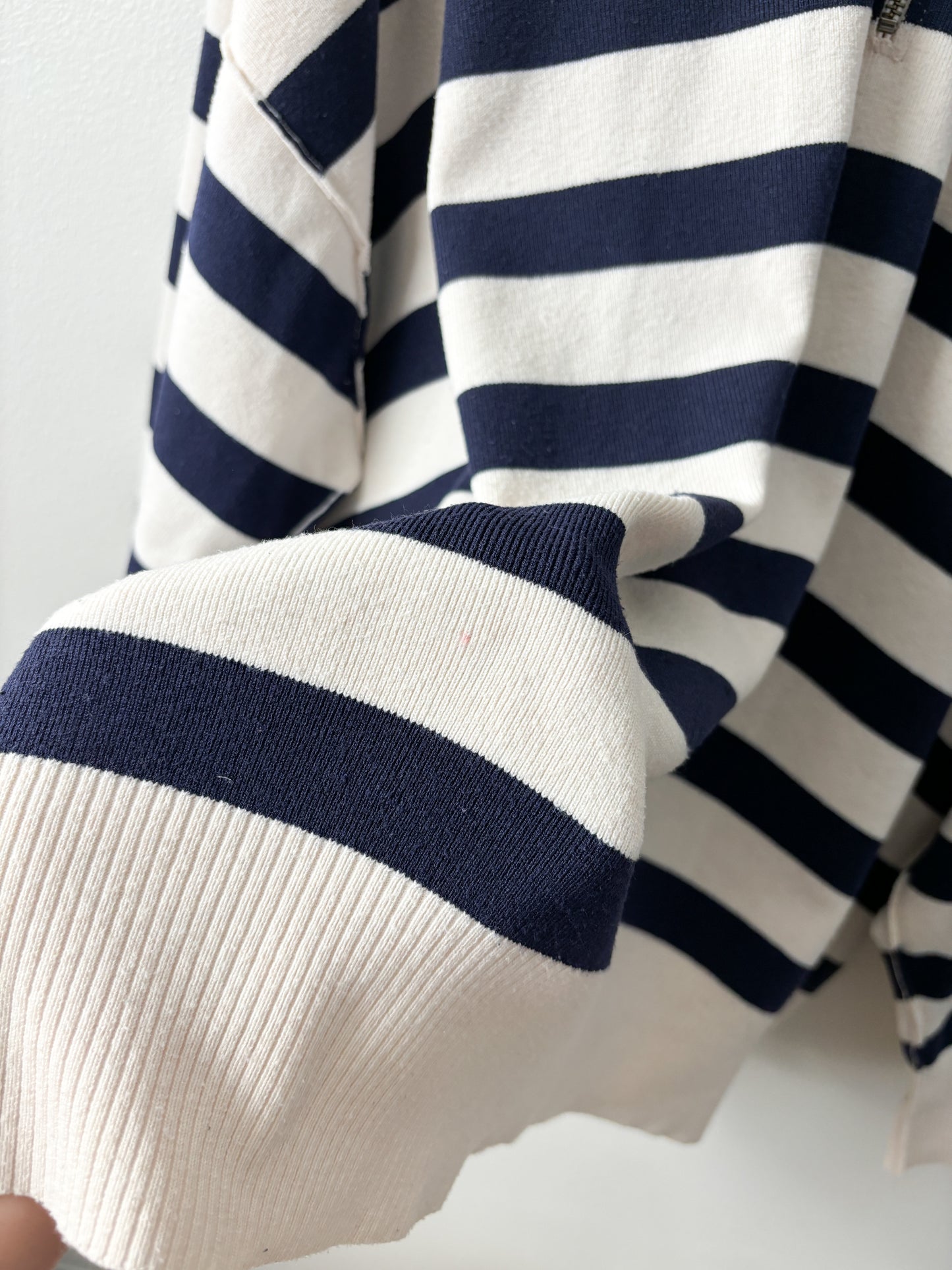 Free People Coastal Striped Quarter Zip