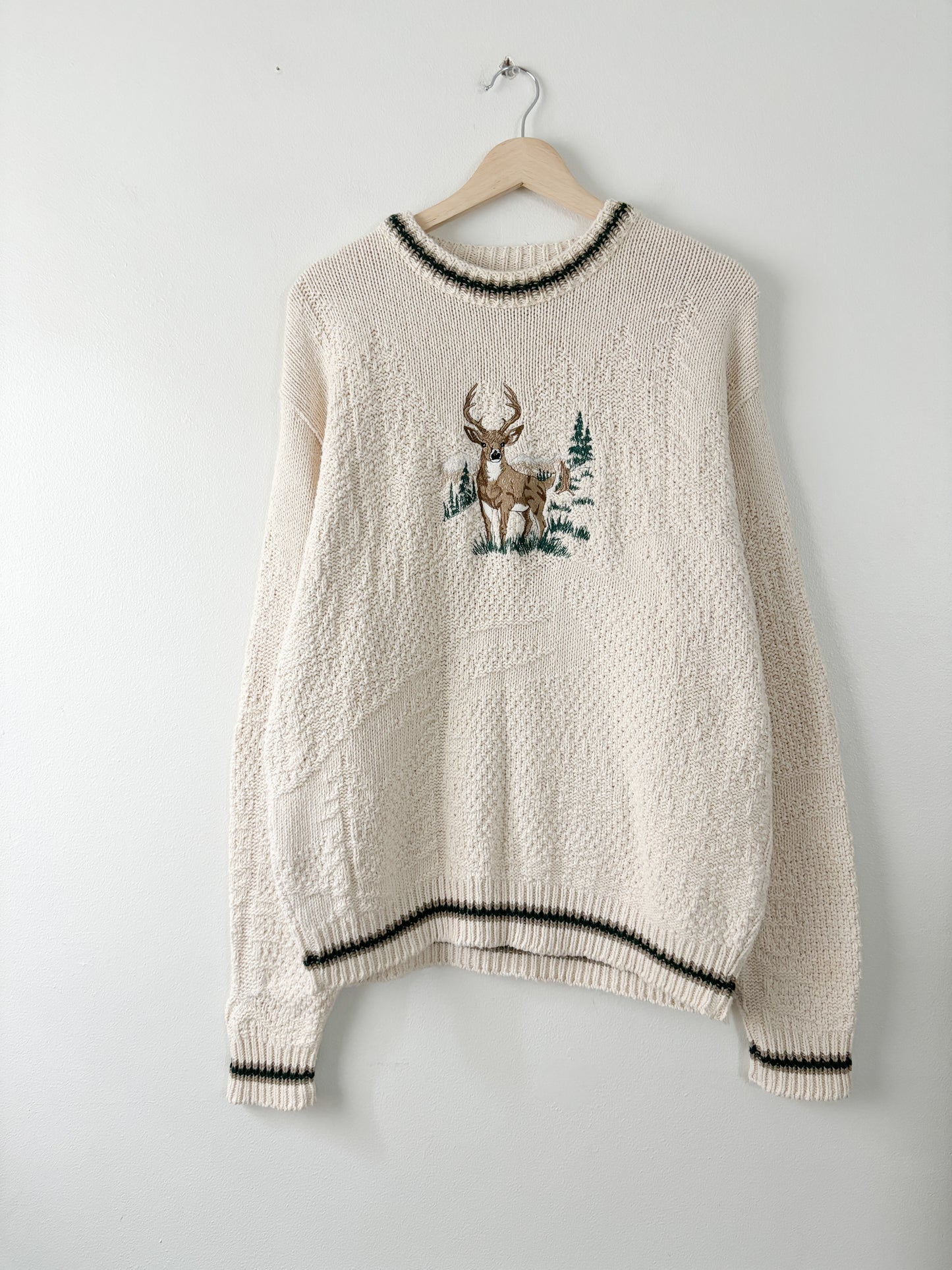 Vintage Cream Buck Sweater
