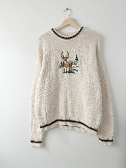 Vintage Cream Buck Sweater