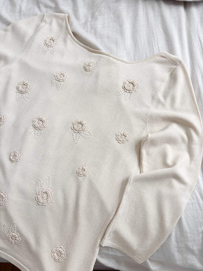Vintage Floral Embroidered Top (M)