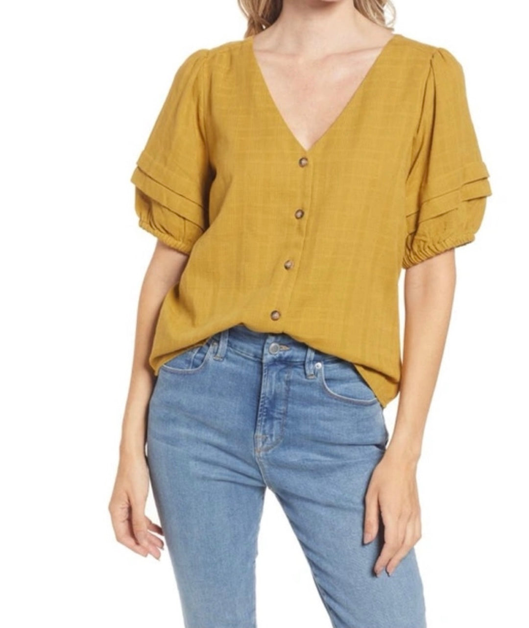 NWT Madewell Puff sleeve blouse (M)