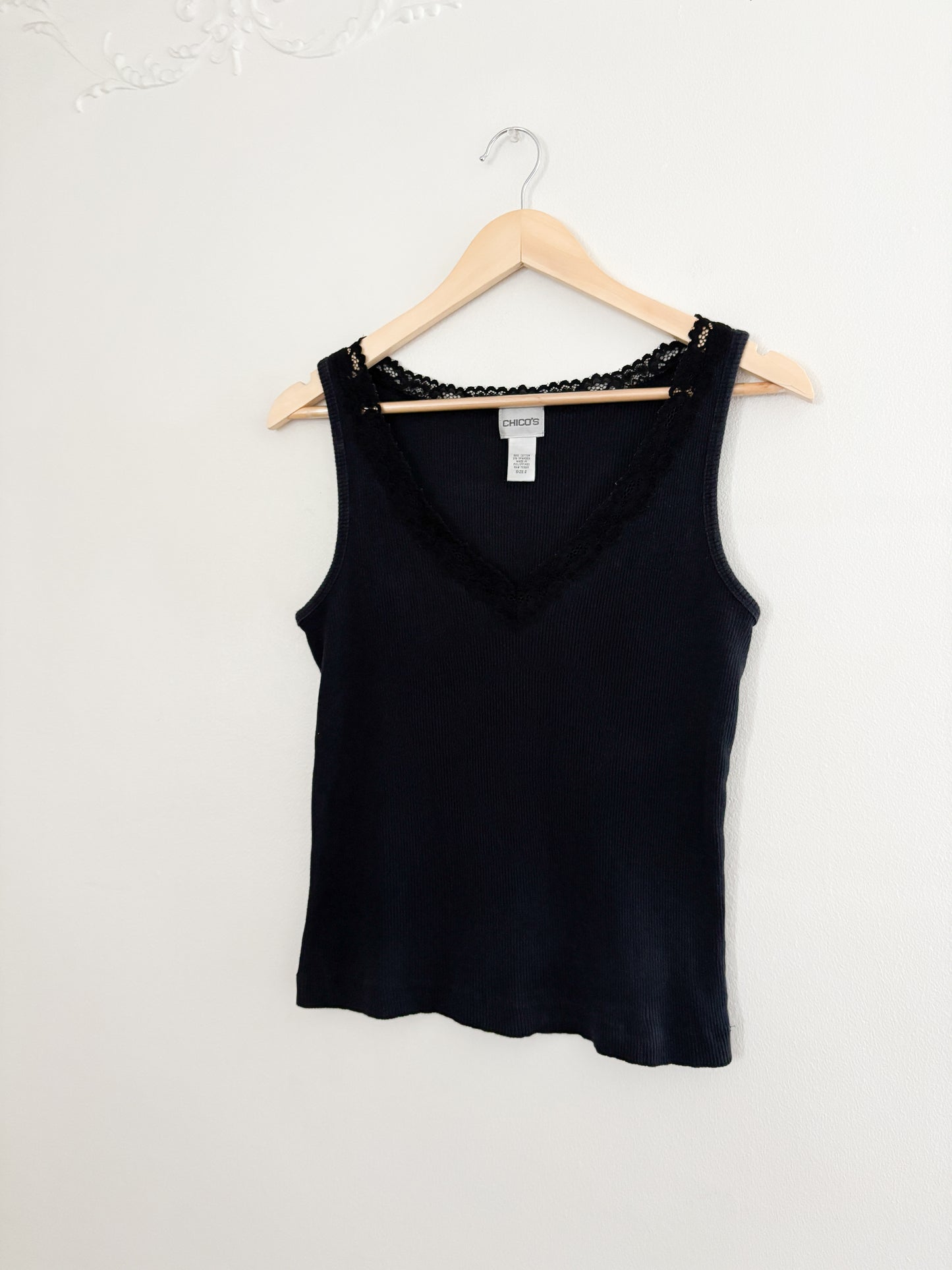 Vinatge Chico’s Black Ribbed Tank