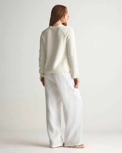 Quince fisherman knit sweater (S)