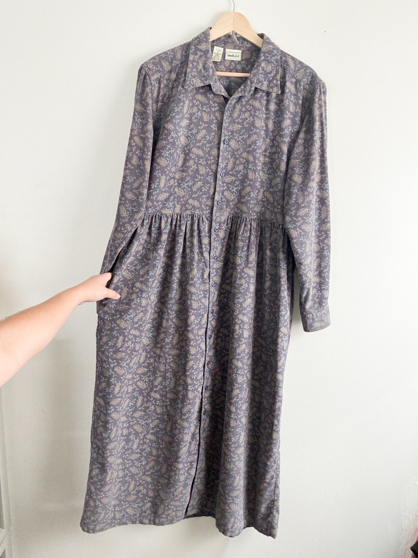 LL Bean Micro Corduroy Maxi dress