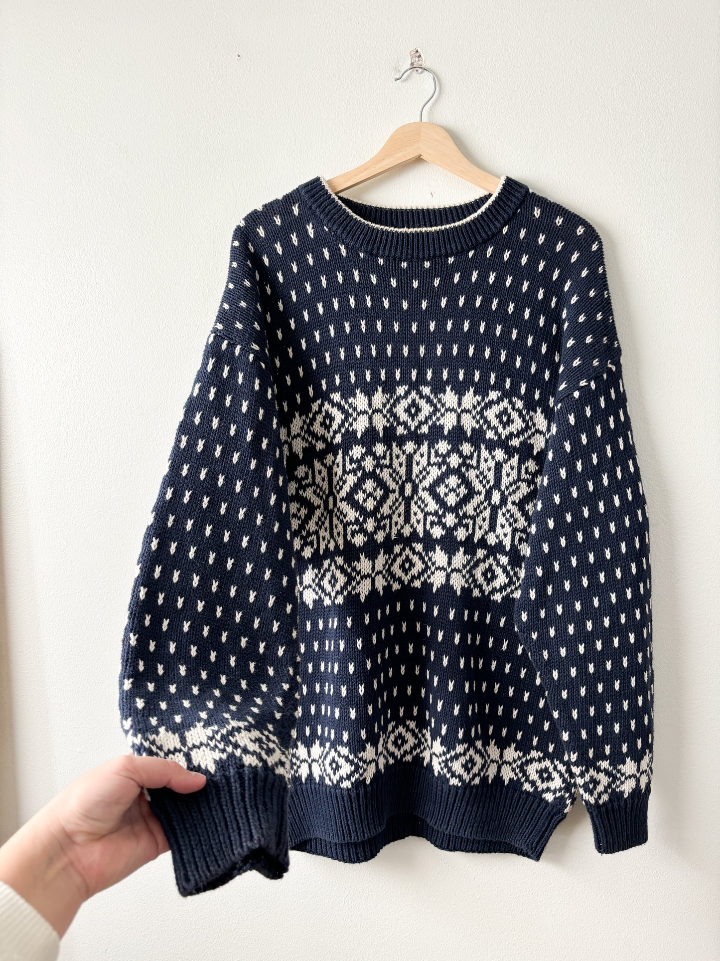 Vintage Nordic Snowflake Knit
