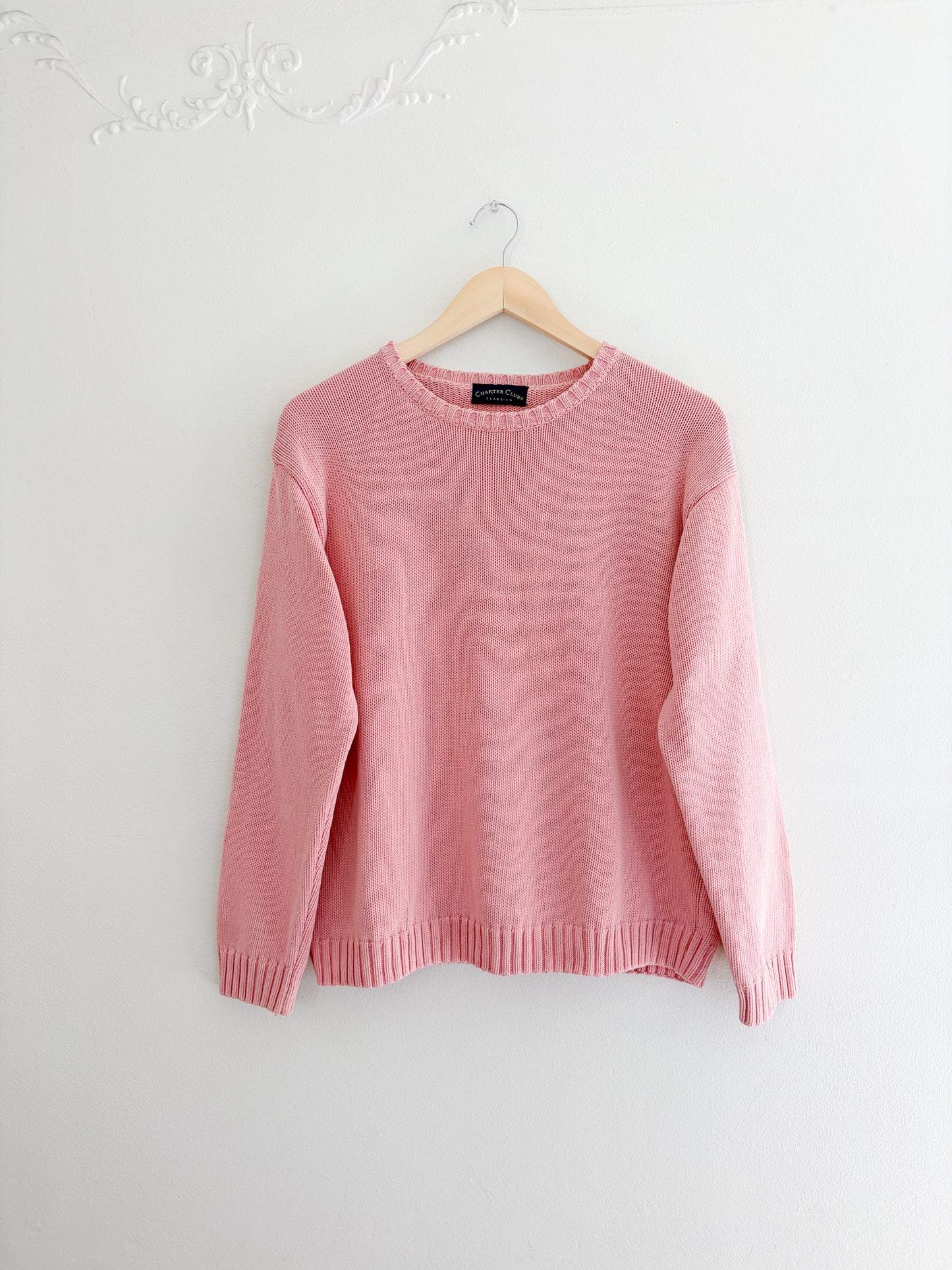 Vintage Charter Club Pink Cotton Sweater