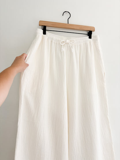 Madewell Gauze Wide Leg Pants (L)