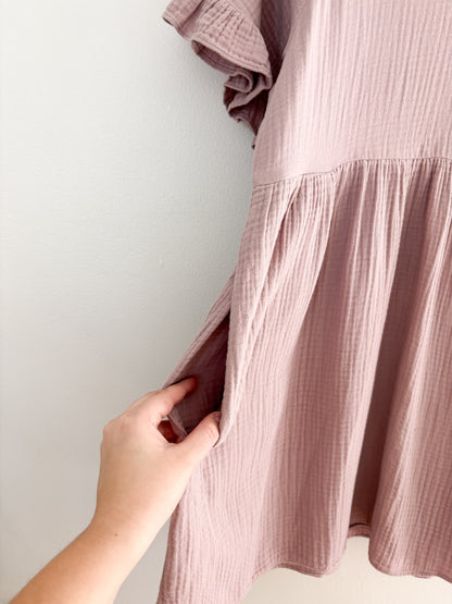 Madewell Lavender Ruffle Dress (S)