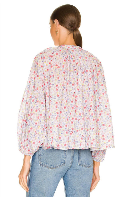 Something Navy Floral Blouse (S)