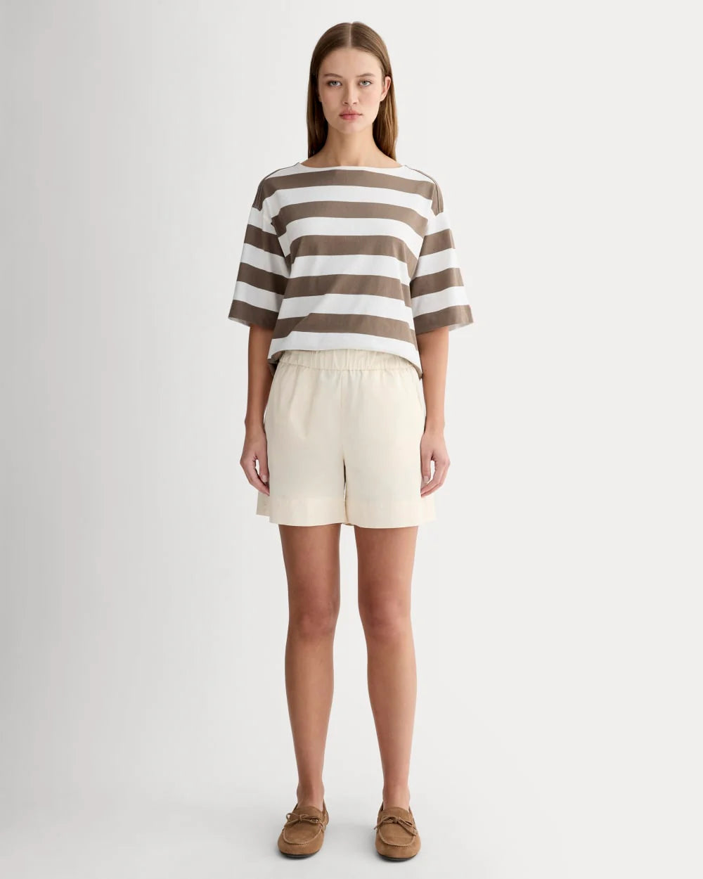 Everlane Cream Easy Shorts (L)