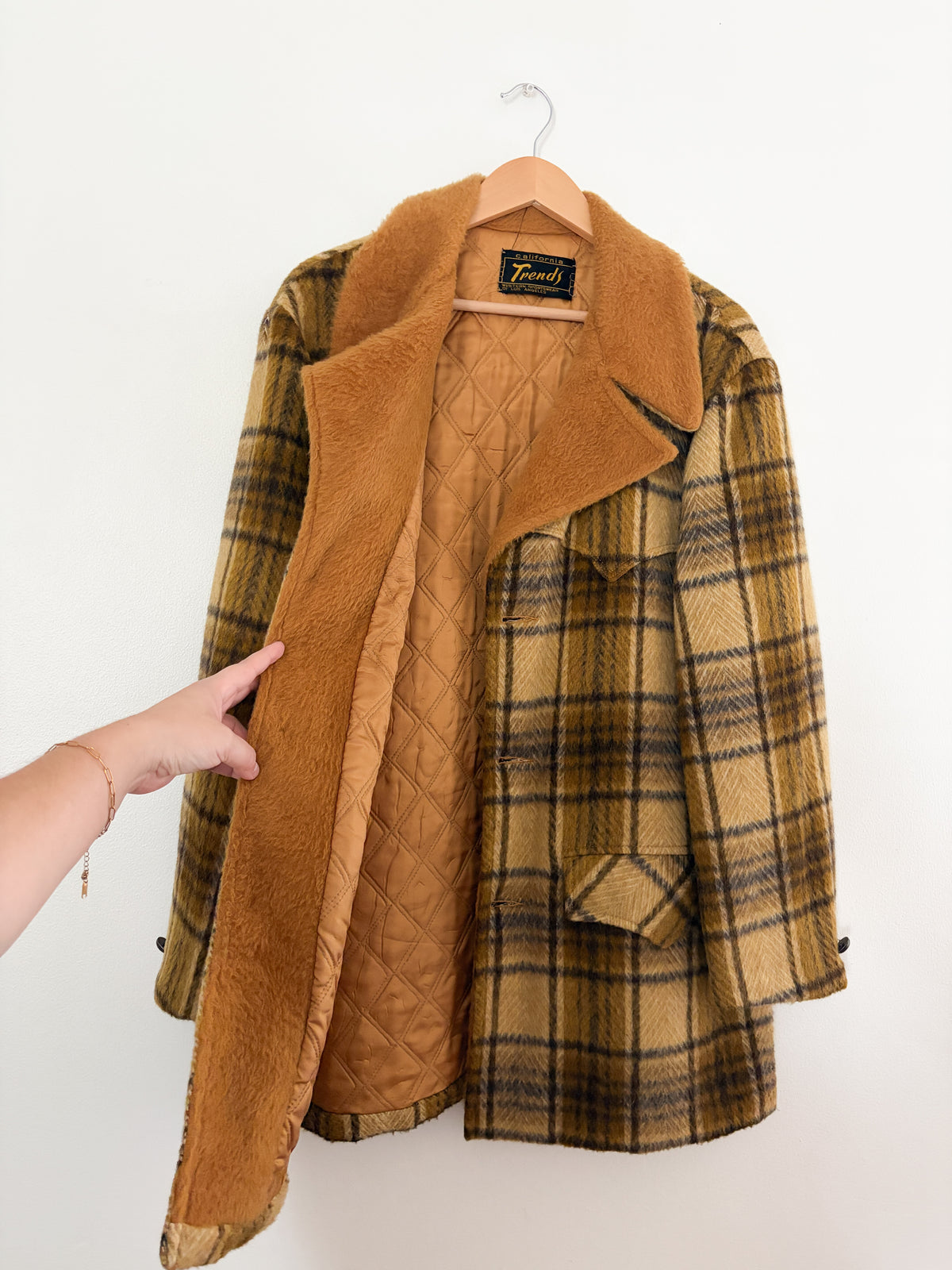 Vintage California Trends 70’s Rancher Plaid Coat