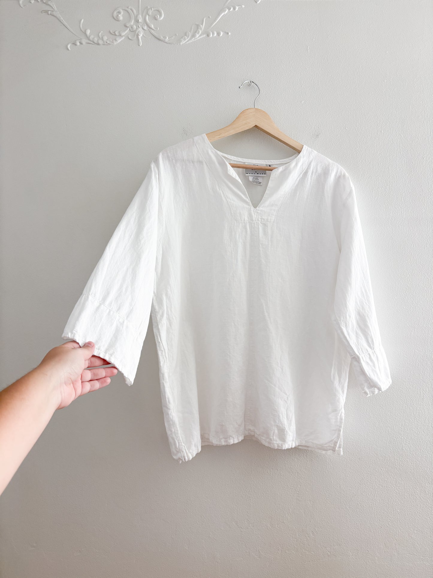 Hot Cotton Linen Blend Top (S)