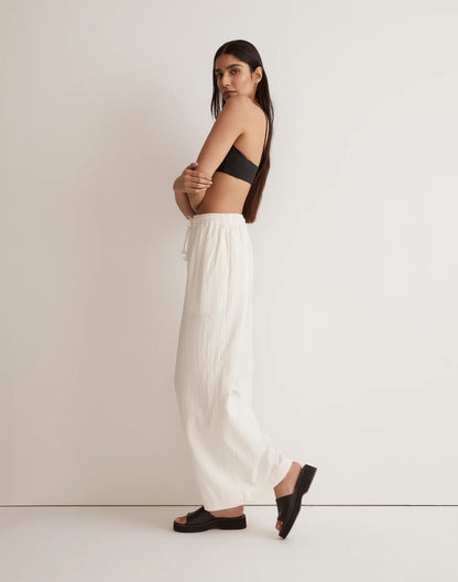 Madewell Gauze Wide Leg Pants (L)