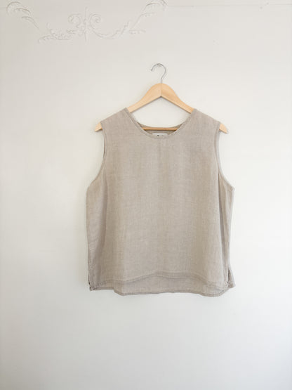 Vintage Flax Linen Tank (L)