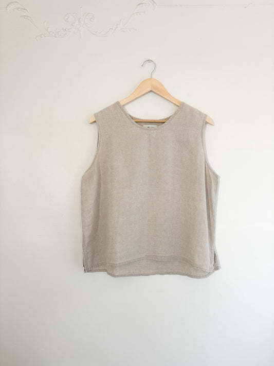 Vintage Flax Linen Tank (L)