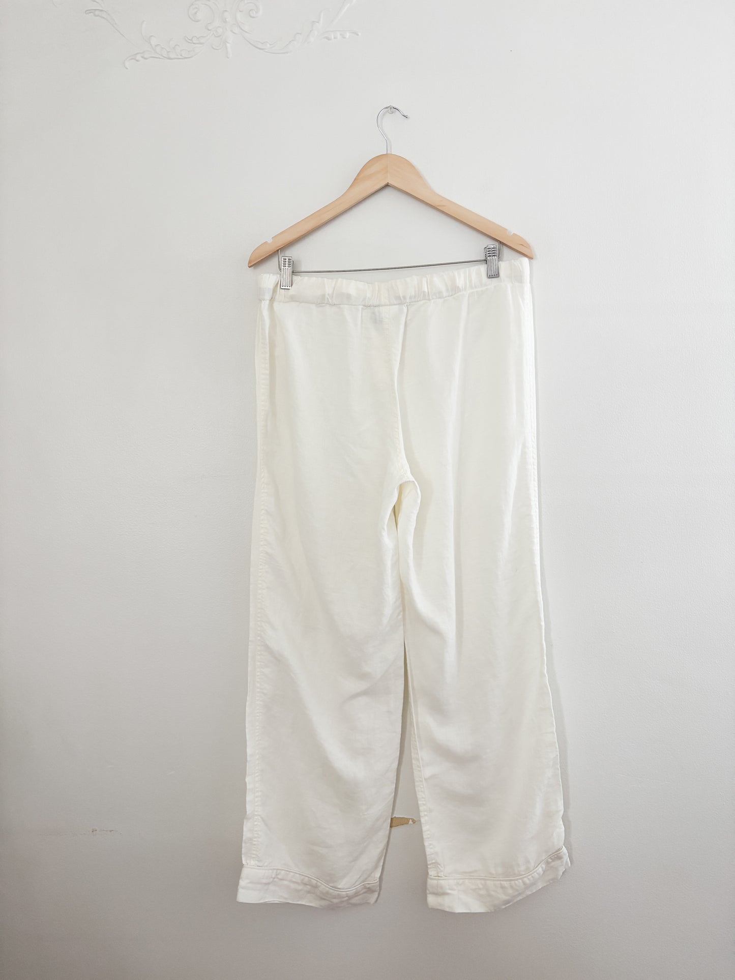 RH Linen Cream Easy Pants (L)