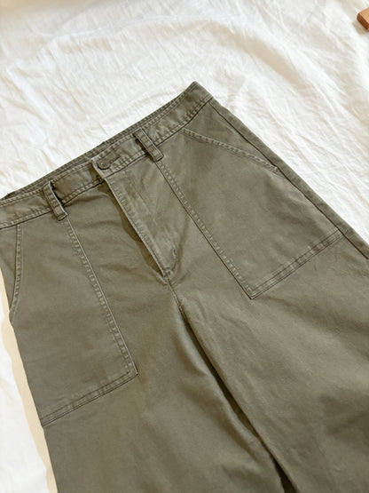 Olive Wide Leg Pants (26/27”)