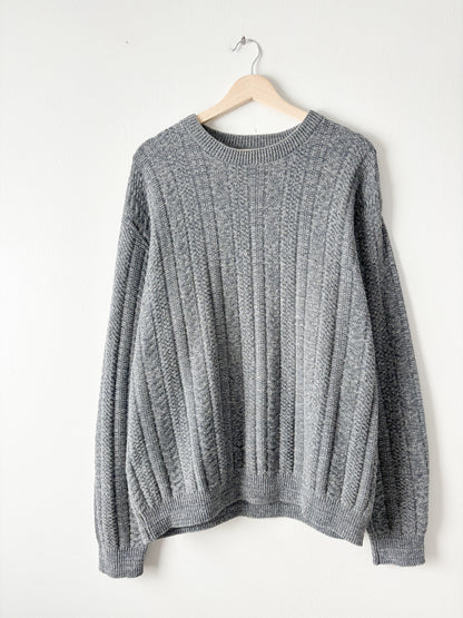 Haggar Blue Grey Marled Sweater