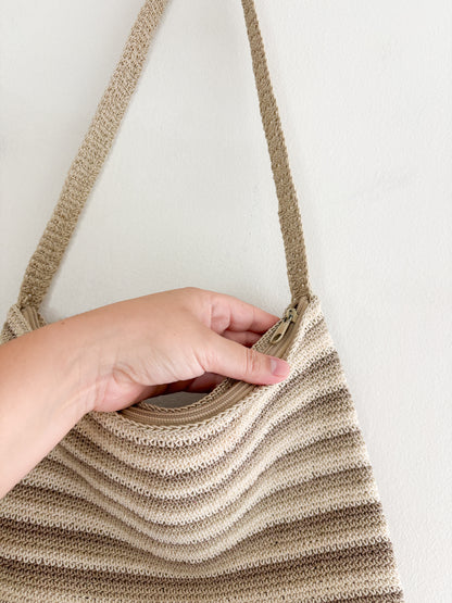 Vintage Striped Woven Purse