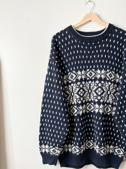 Vintage Nordic Snowflake Knit