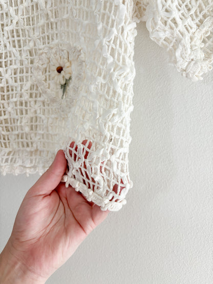Vintage Crochet Cropped Top (S/M)