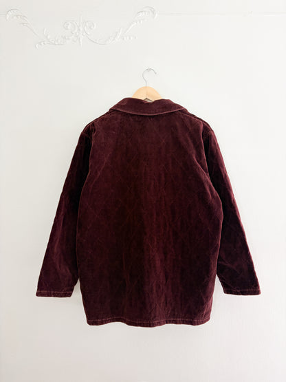 Vintage Quilted Maroon Jacket (M)