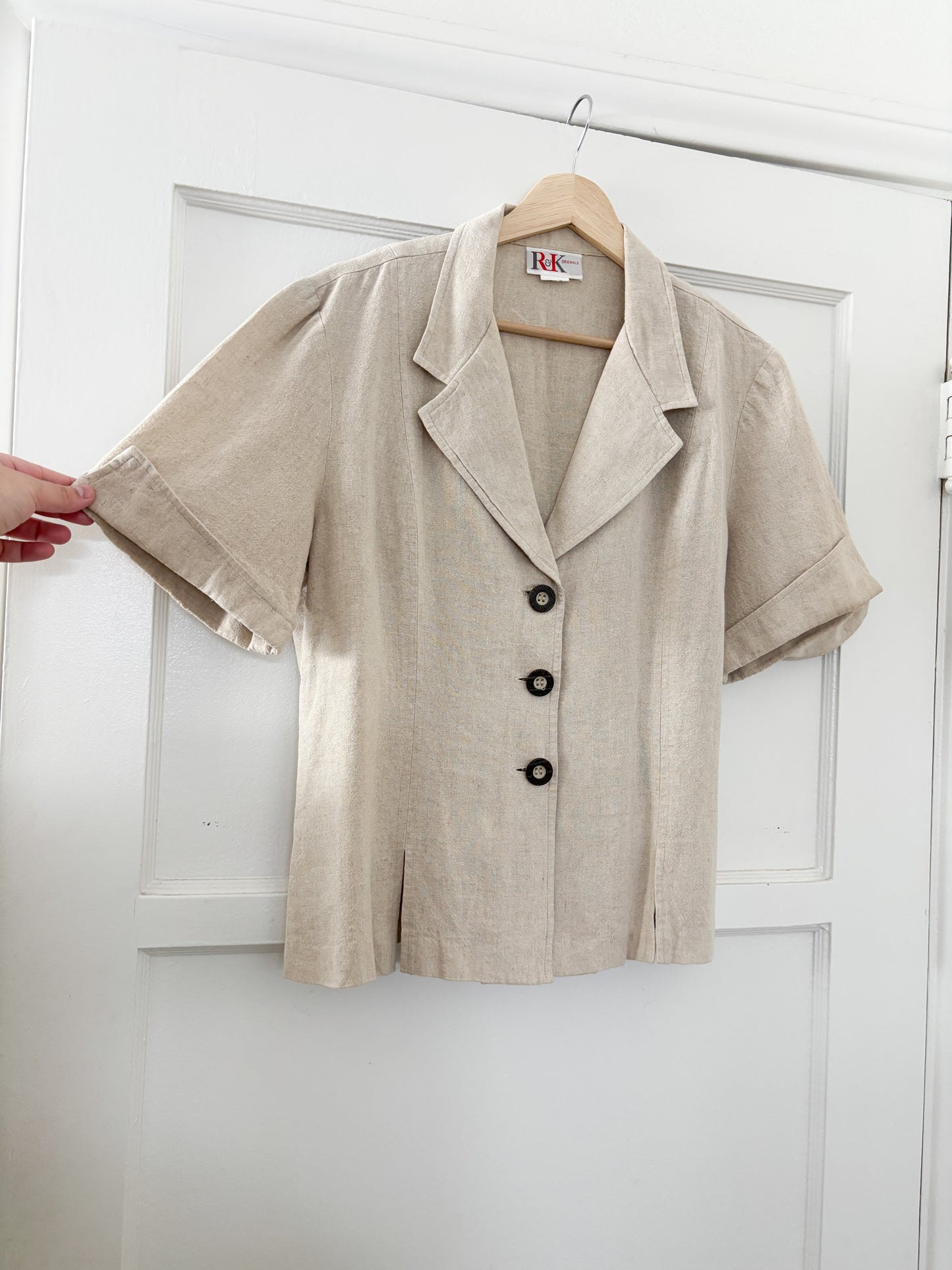 Vintage Linen Button Top (M/L)