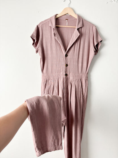 Free People Margot Short Sleeve Coverall