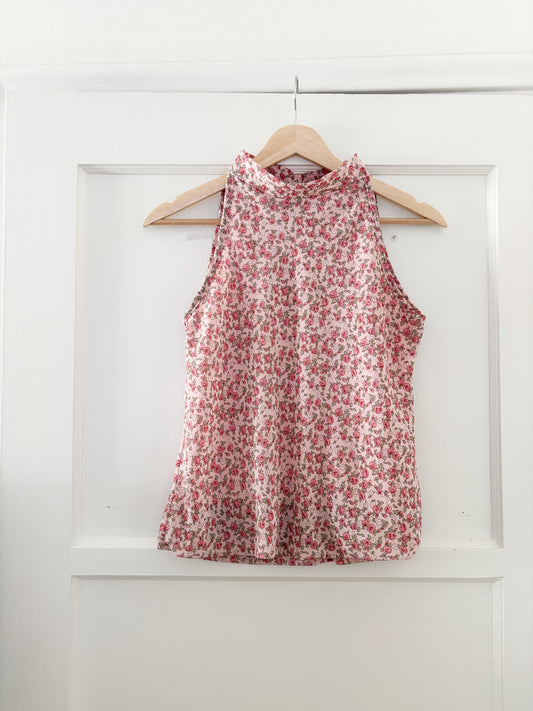 Vintage Floral Blouse (S/M)