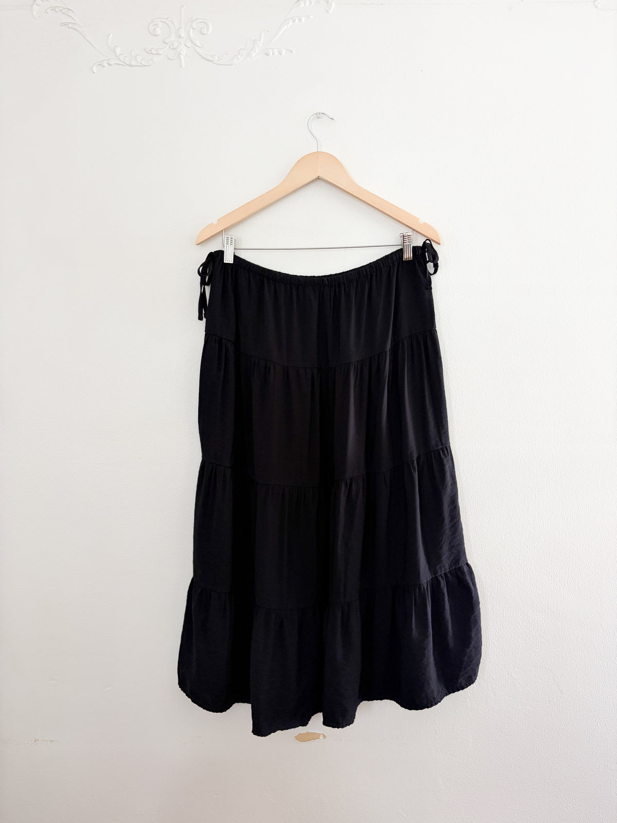 Whistles Black Tie Side Tiered Skirt (8)