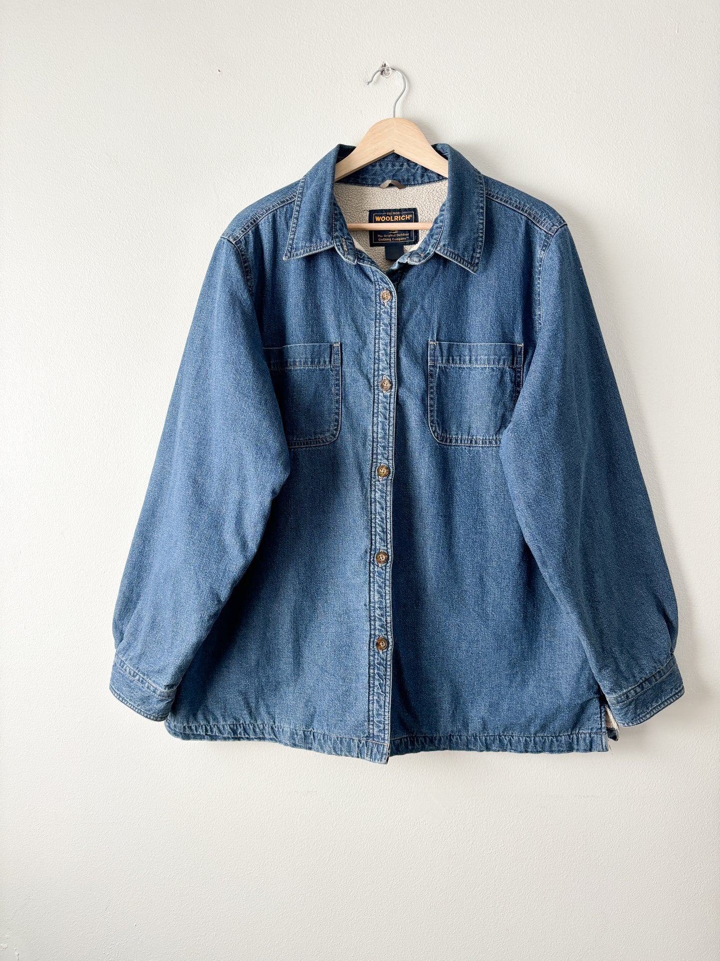 Woolrich Denim Sherpa Lined Shacket