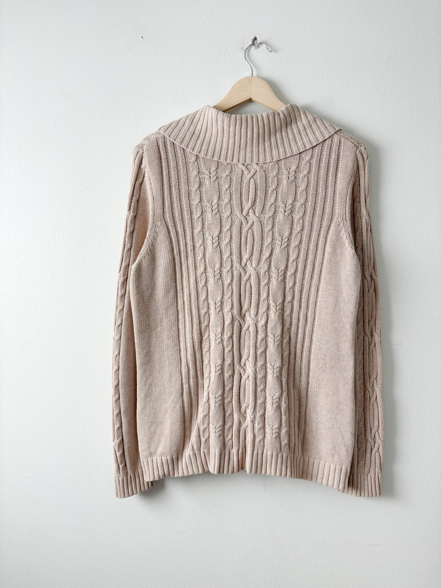 Croft & Barrow Cable Knit Zip up Sweater