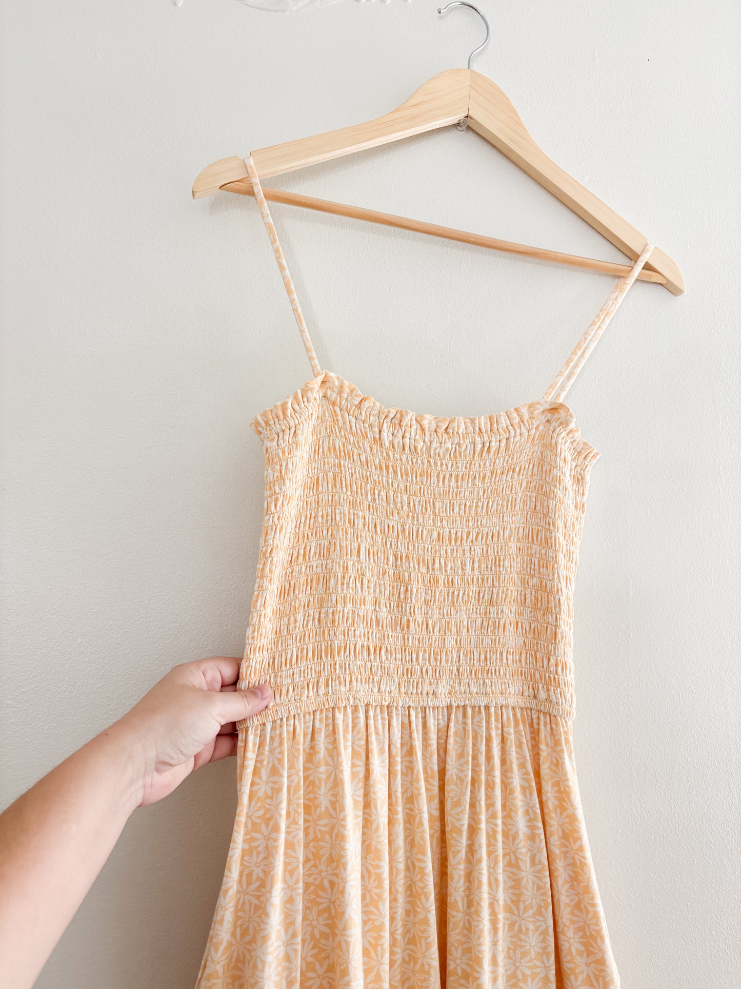 Pact Yellow Floral Maxi Dress