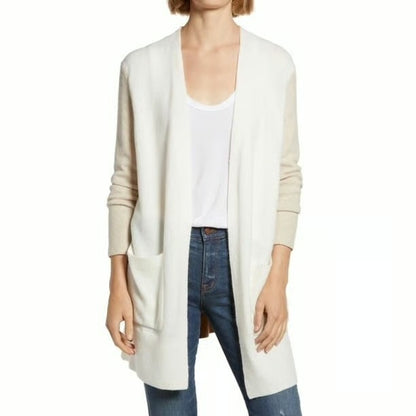 Madewell Kent Color Block Open Cardigan (M)