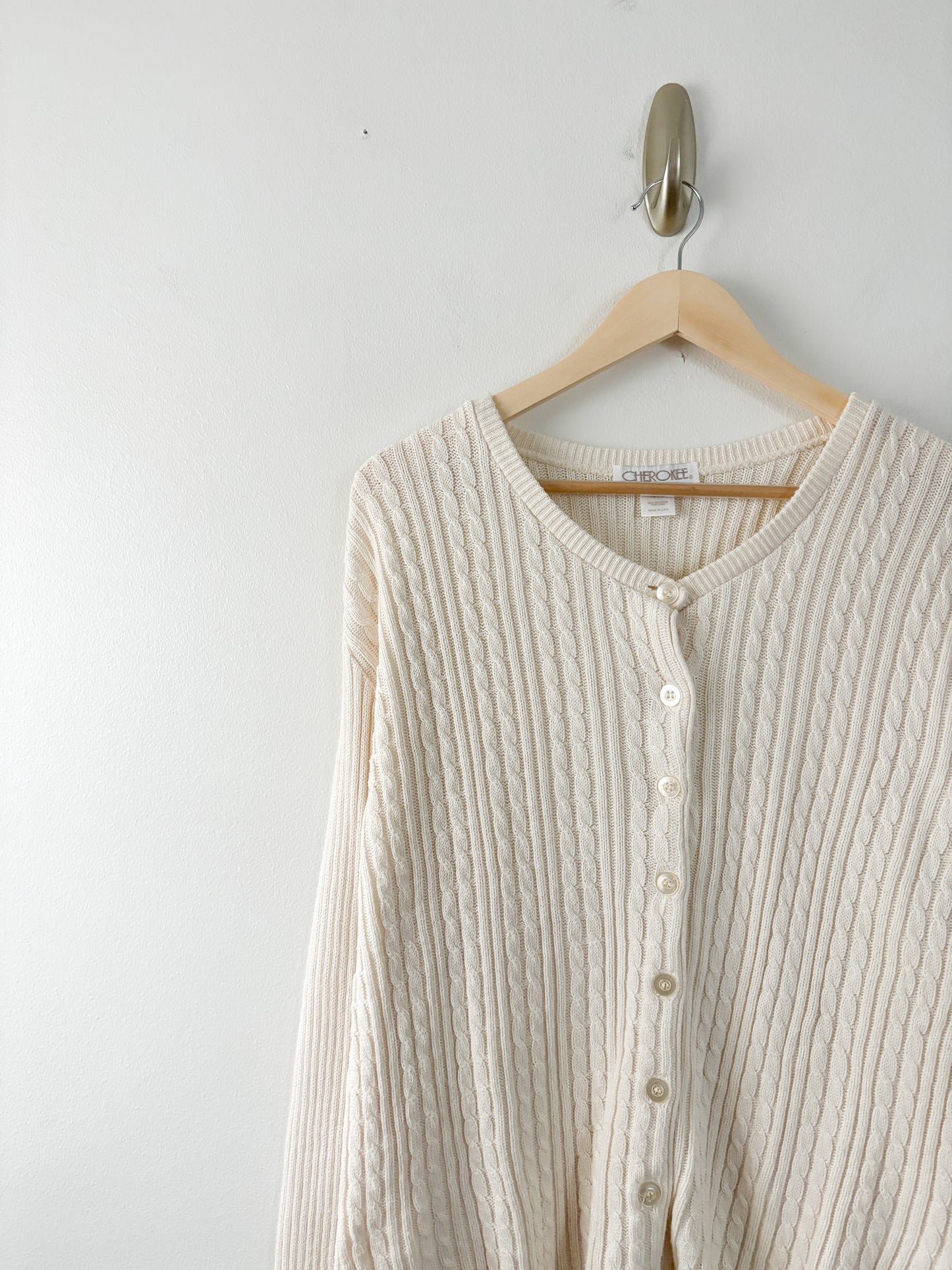 Vintage Cherokee Cable Knit Cardigan