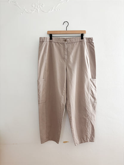 Eileen Fisher Cotton Hemp Stretch Lantern Pants (XL)