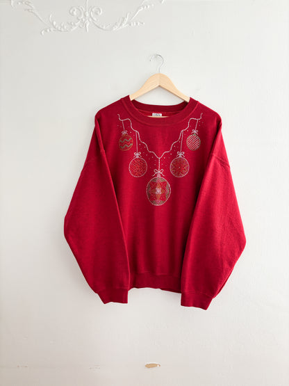 Vintage Ornament Bedazzled Crewneck (XL)