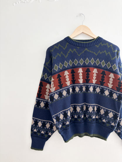 Vintage Patterned Knit (M)