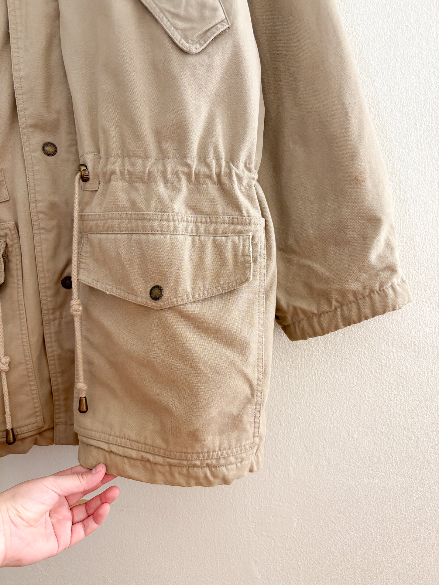Vintage Plaid Lined Jacket (L)