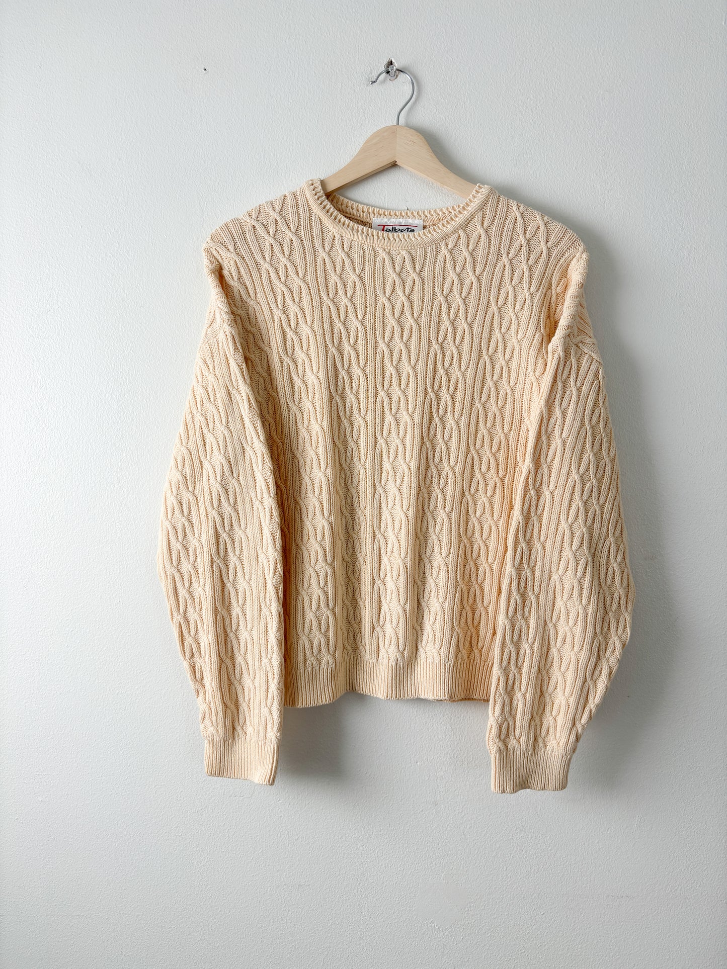 Vintage Talbots Yellow Cableknit Sweater