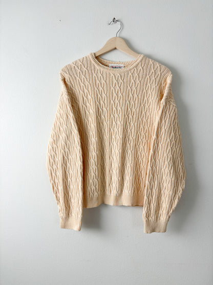 Vintage Talbots Yellow Cableknit Sweater