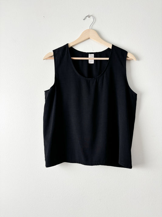 Vintage Black Flowy Tank