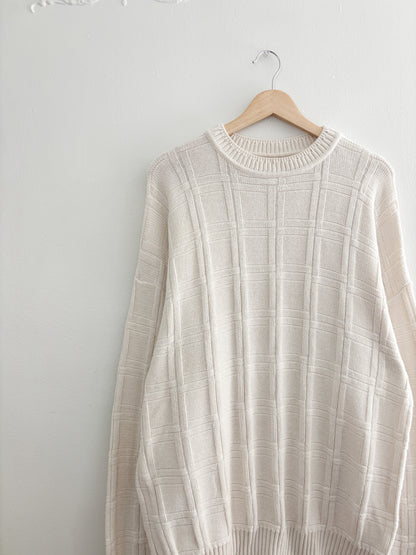 Vintage Woven Patterned Sweater (XL)