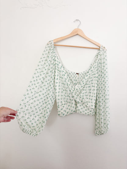 Free People floral blouse (S)