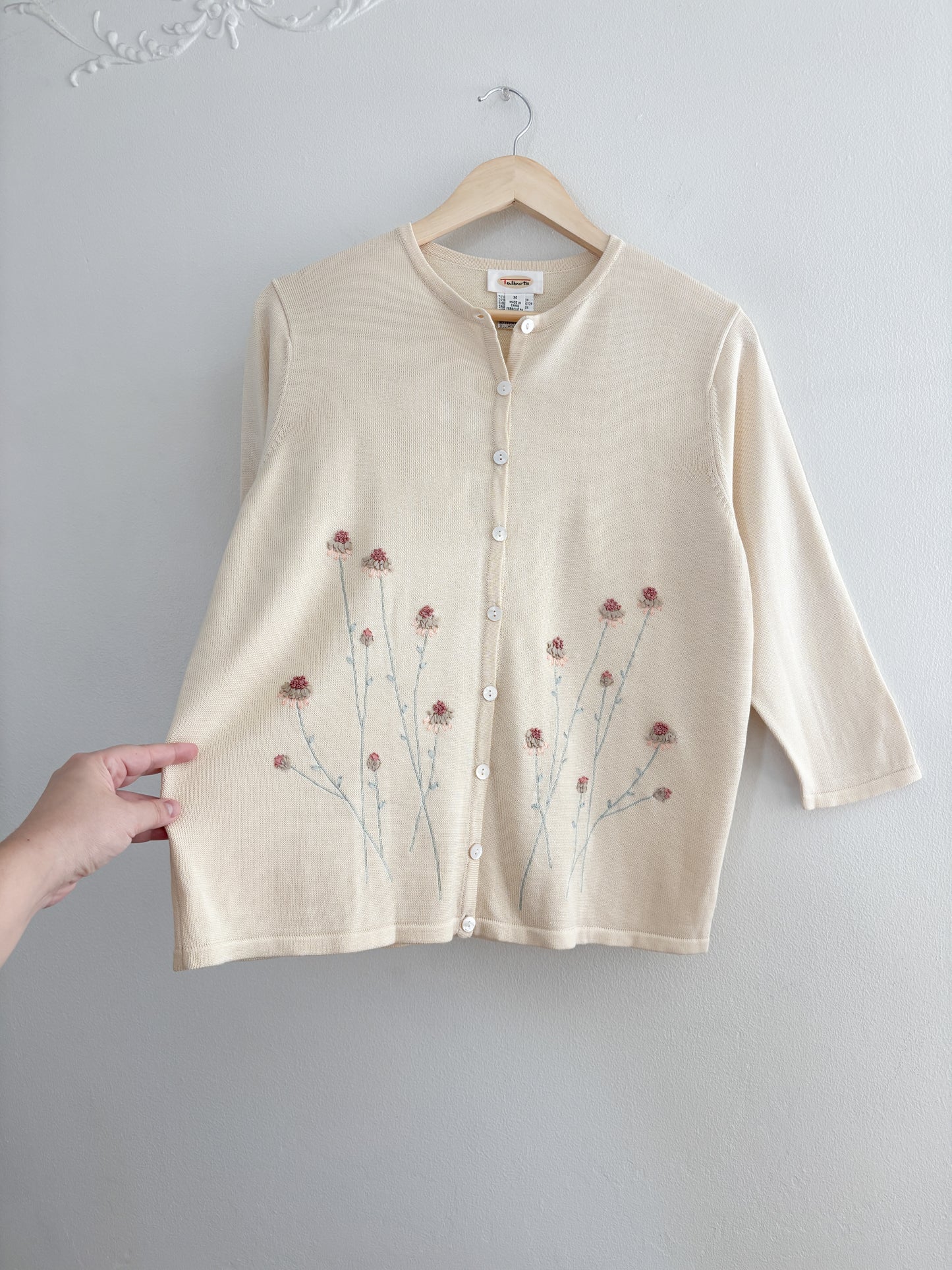 NWT Vintage Talbots Floral Embroidered Cardigan (M)
